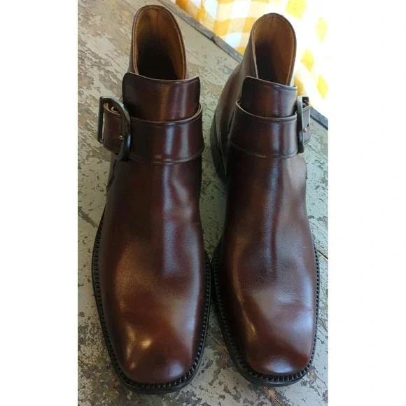 Gorgeous Men's Supple Step Wall-Streeter Handmade Brown Leather Ankle Boots 8 C